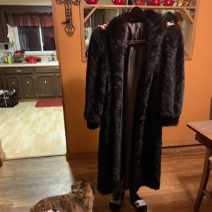 Black mink coat